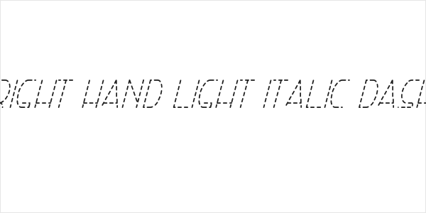 Right Hand Light Italic Dash Logo