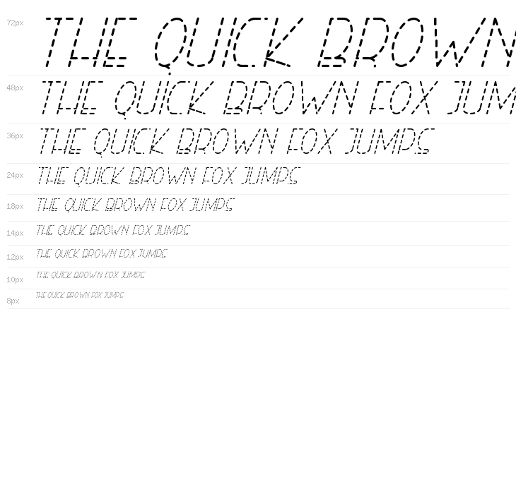 Right Hand Light Italic Dash Waterfall