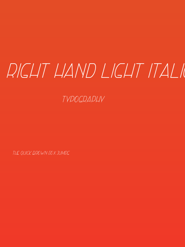 Right Hand Light Italic Poster