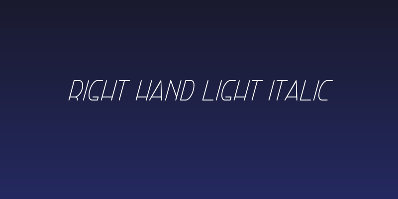 Right Hand Light Italic Social Header