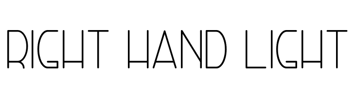 Right Hand Light Font