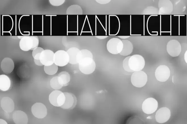 Right Hand Light Font examples