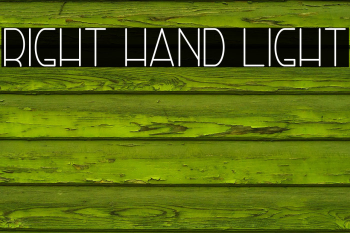 Right Hand Light Font examples