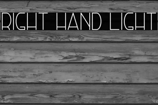 Right Hand Light Font examples