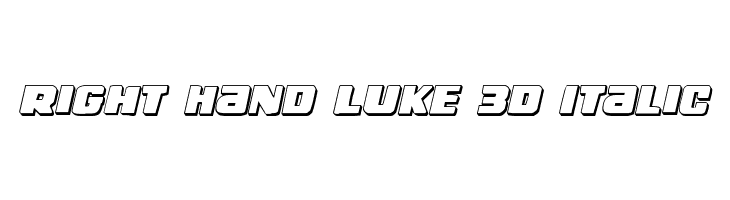 Right Hand Luke 3D Italic  لخطوط تنزيل