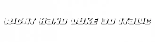 Right Hand Luke 3D Italic 