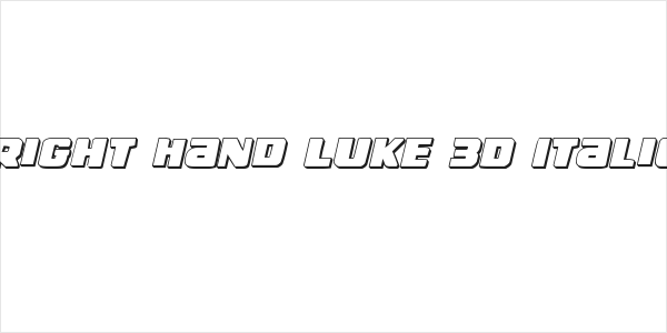 Right Hand Luke 3D Italic Logo