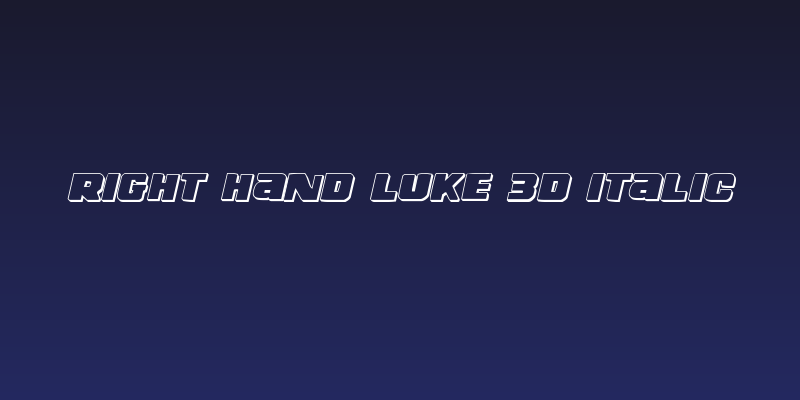 Right Hand Luke 3D Italic Social Header