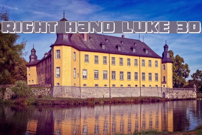 Right Hand Luke 3D Font examples