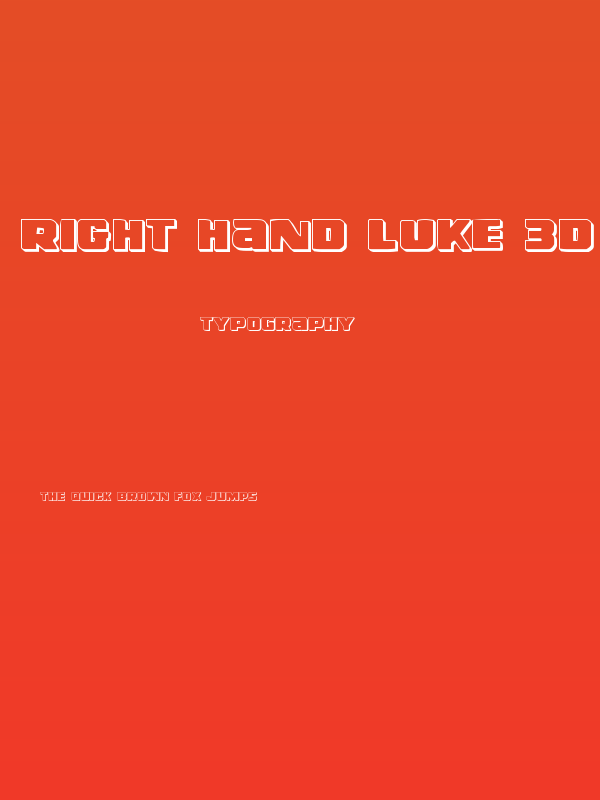 Right Hand Luke 3D Poster