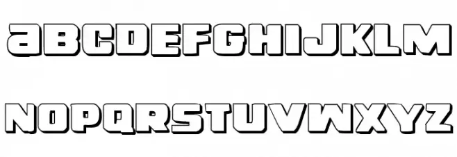 Right Hand Luke 3D フォント 小文字