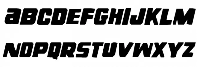 Right Hand Luke Condensed Italic Fonte MAIÚSCULAS