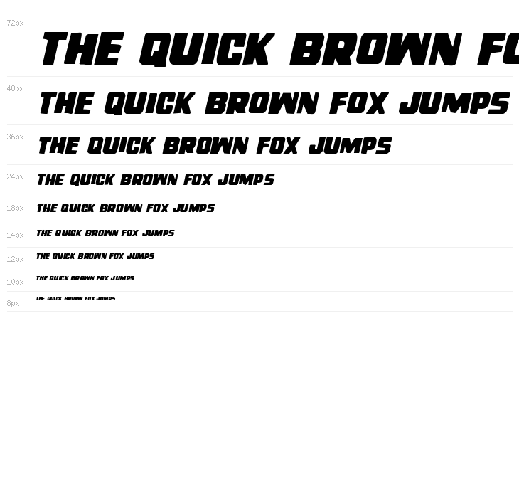 Right Hand Luke Condensed Italic Waterfall