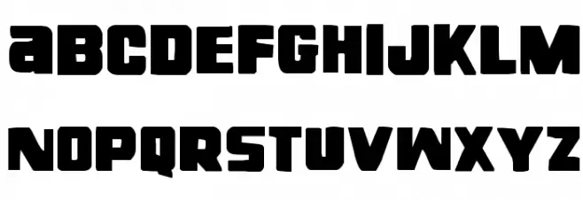 Right Hand Luke Condensed Schriftart Groß