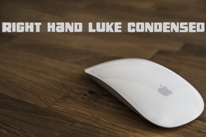 Right Hand Luke Condensed Font examples