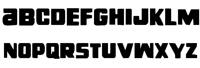 Right Hand Luke Condensed Font LOWERCASE
