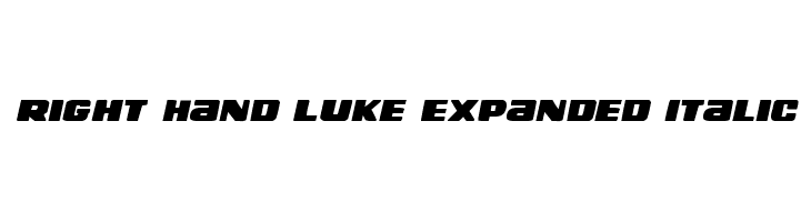 Right Hand Luke Expanded Italic  font caratteri gratis