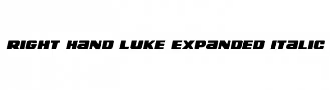 Right Hand Luke Expanded Italic 