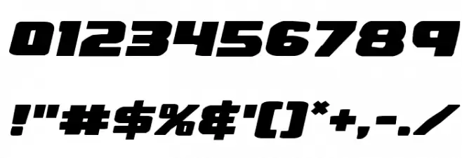 Right Hand Luke Expanded Italic Font OTHER CHARS