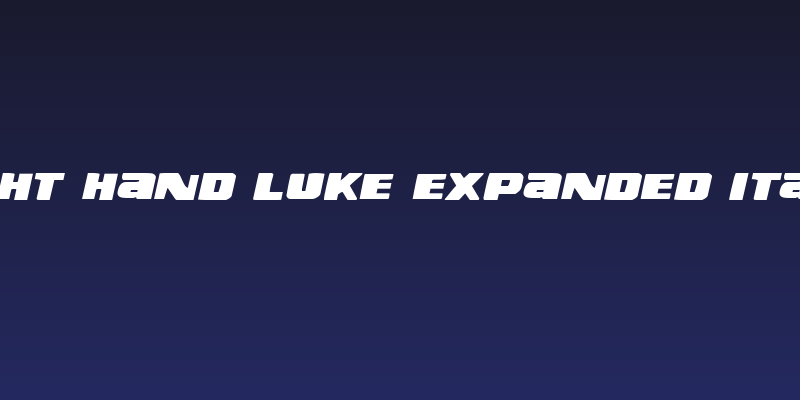 Right Hand Luke Expanded Italic Social Header
