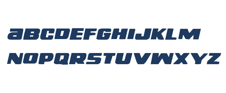 Right Hand Luke Expanded Italic Lowercase