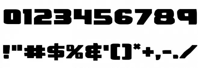 Right Hand Luke Expanded Font OTHER CHARS