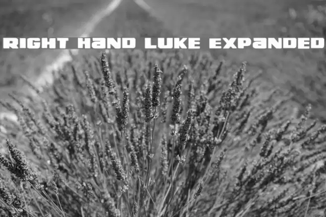 Right Hand Luke Expanded Font examples