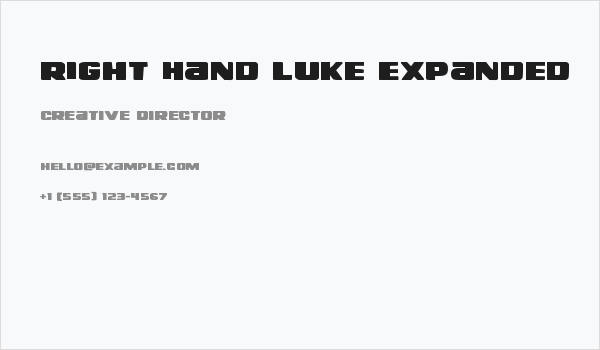 Right Hand Luke Expanded Business Card