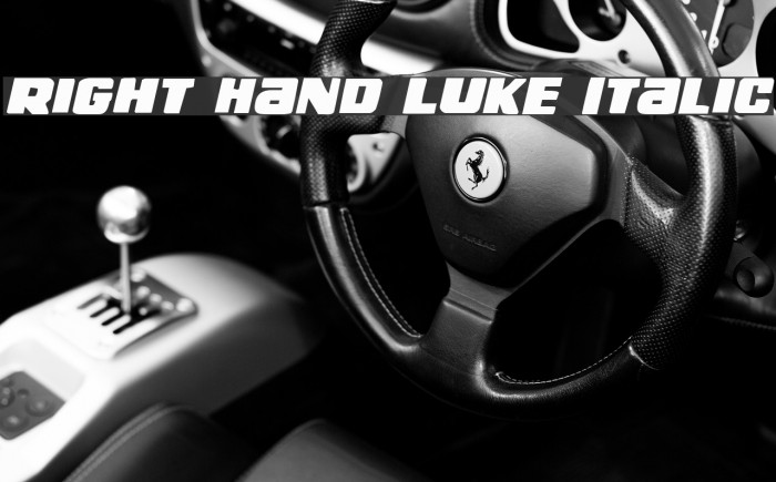 Right Hand Luke Italic Example 1