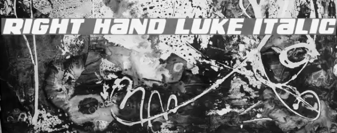 Right Hand Luke Italic Font examples