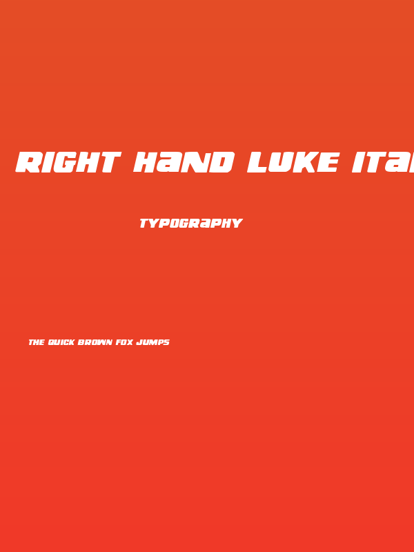 Right Hand Luke Italic Poster
