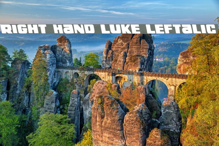 Right Hand Luke Leftalic Font examples