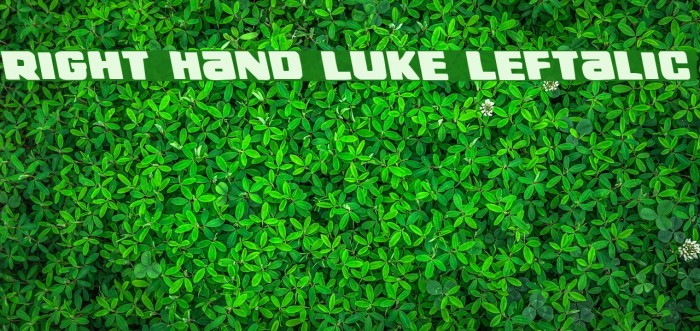Right Hand Luke Leftalic Font examples