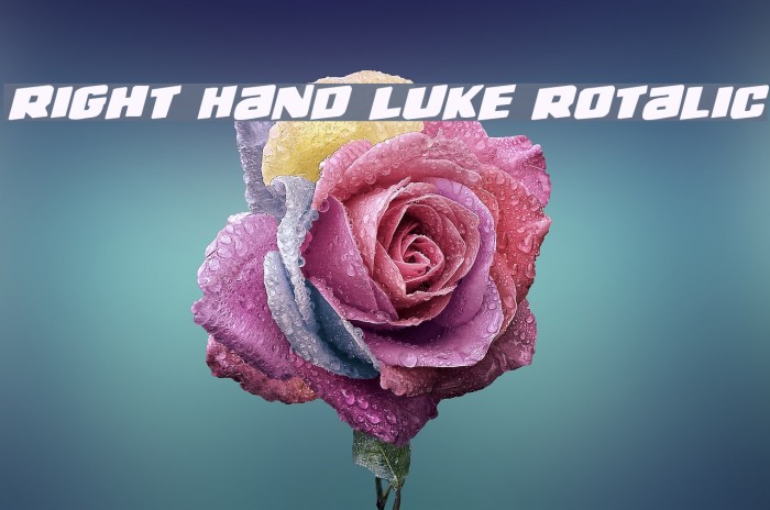 Right Hand Luke Rotalic Font examples