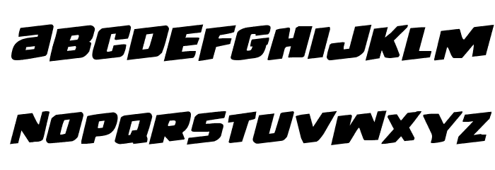 Right Hand Luke Rotalic Font LOWERCASE