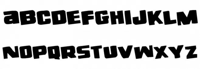 Right Hand Luke Rotated Polices MAJUSCULES