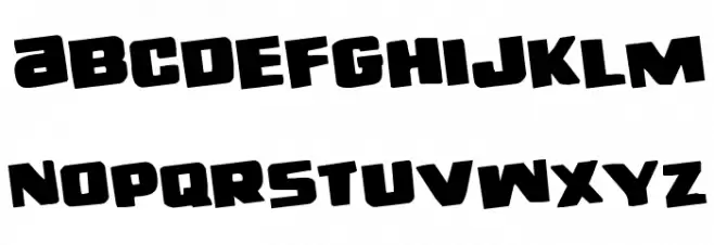 Right Hand Luke Rotated フォント 小文字