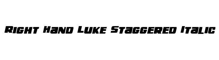 Right Hand Luke Staggered Italic  Free Fonts Download