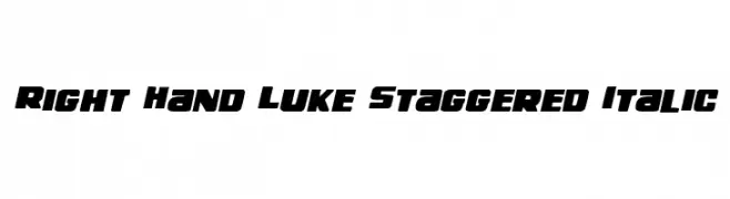 Right Hand Luke Staggered Italic 