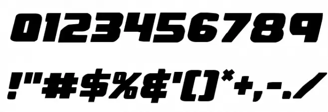 Right Hand Luke Staggered Italic Font OTHER CHARS