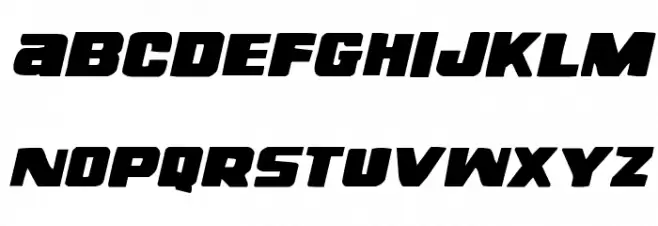 Right Hand Luke Staggered Italic Schriftart Groß