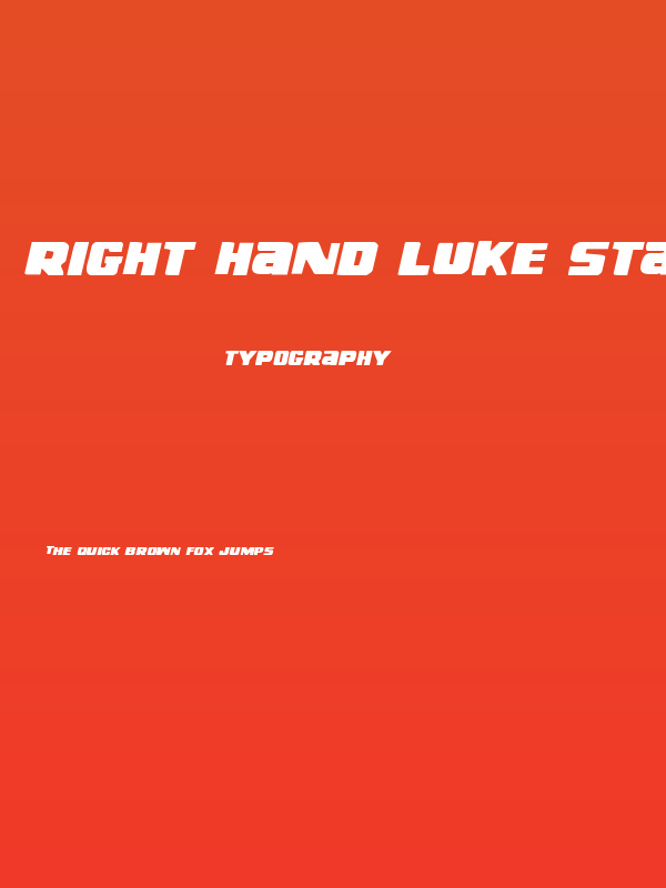 Right Hand Luke Staggered Italic Poster