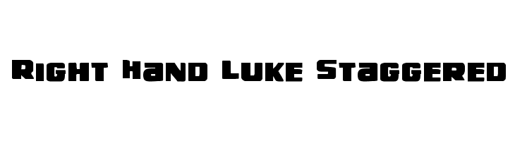 Right Hand Luke Staggered  Frei Schriftart Herunterladen