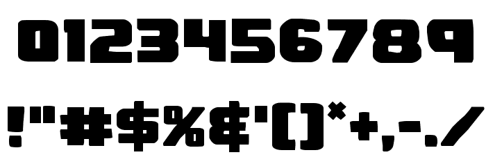 Right Hand Luke Staggered Font OTHER CHARS