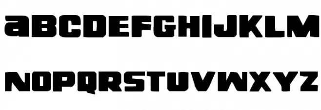 Right Hand Luke Staggered Fonte MAIÚSCULAS