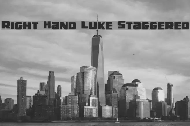 Right Hand Luke Staggered Font examples