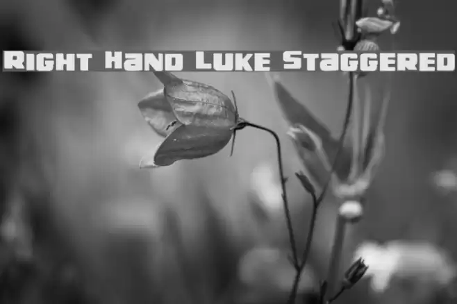 Right Hand Luke Staggered Font examples