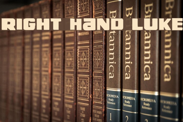 Right Hand Luke Font examples