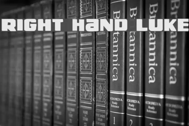 Right Hand Luke Font examples