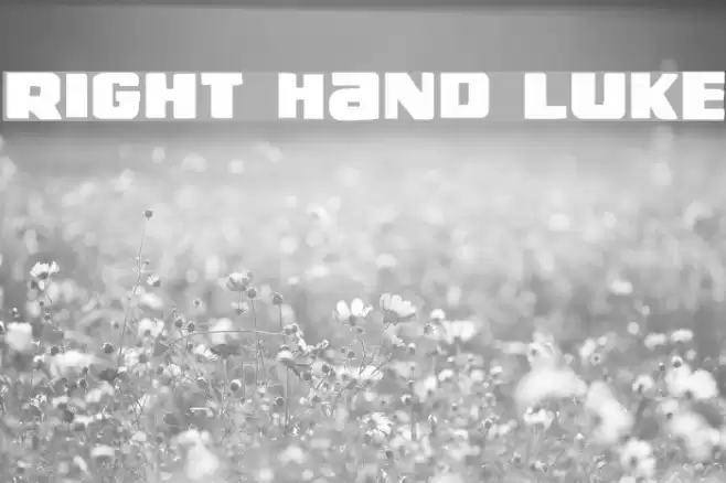 Right Hand Luke Font examples
